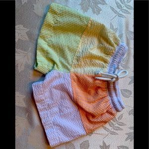 COPY - Infant Boys Searsucker Colorblock Swim Trunks